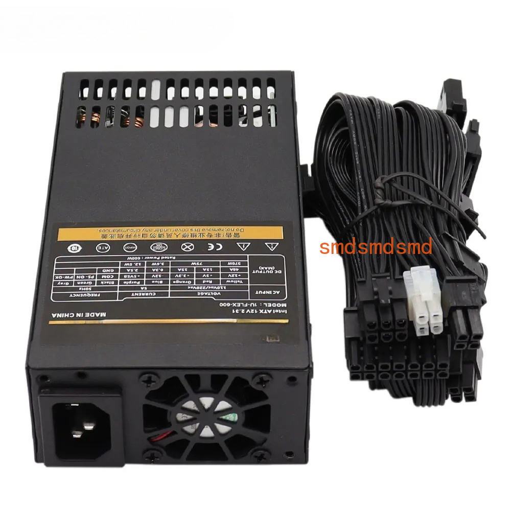Flex Atx Power Supply 600W 1U - แหล่งจ่ายไฟแบบโมดูลาร์ 600W ขนาดเล็ก 1U สำหรับคอมพิวเตอร์ PSU